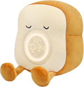 Cute Toast, Digital Alarm Clock Lamp, Bedside Desk Accessory, Rechargeable Plush Nightlight with Adjustable Timer Dimmable Glow, Home Decor Gadget, Bedroom Living Room Office Study Table
