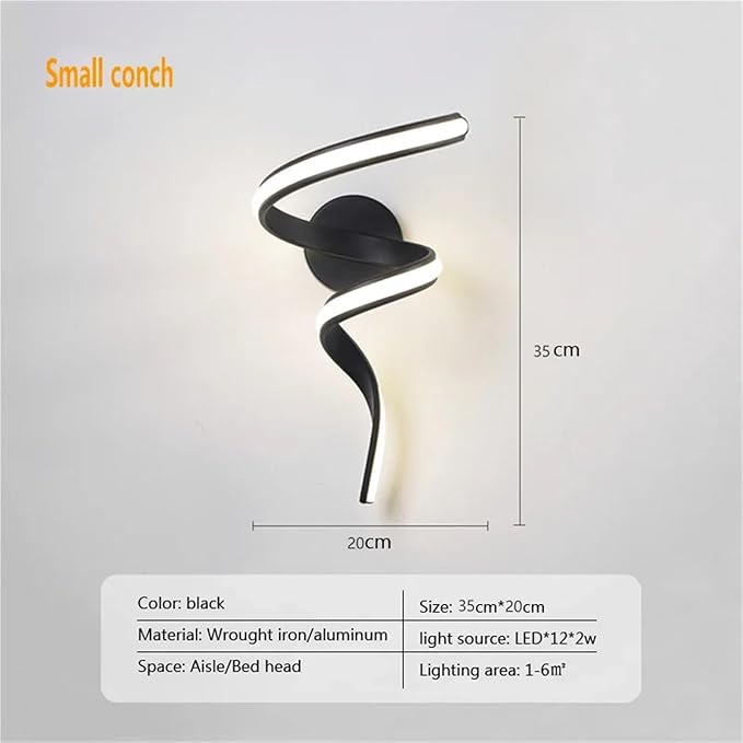 Modern Minimalist LED Wall Lamp Home Indoor Decor Wall Sconce for Living Room Bedroom Bedside Lustres Backgroud Light Decoration(Tricolor White,A-Black Small)