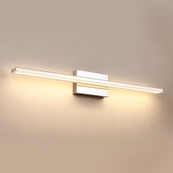 LED Modern Bathroom Vanity Light Fixtures 24W Dimmable 5CCT LED Vanity Light Bar Over Mirror Matte Black Wall Light for Bathroom 31.5 inch Long