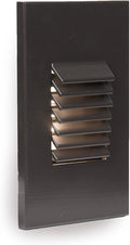 WAC Landscape Lighting, LED 12V Vertical Louvered Indoor or Outdoor Step and Wall Light 2700K Warm Built-in LED in Bronze