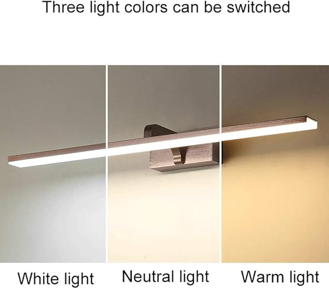 Mirror Light LED Vanity Waterproof Bathroom Lighting Fixture, Moisture Lights, 3 Color Mode Make-up,Luxury