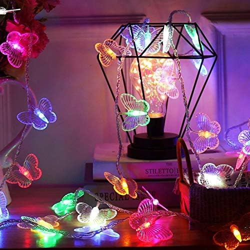 Butterfly Curtain Fairy Light, 8 Modes 120 LED USB Window Firefly Twinkle Timer String Lights 24 Butterflies with Remote, Waterproof Copper Wire for Room Bedroom Christmas Wedding Party Dorm Patio