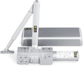 Commercial Door Closer Grade 1 Hydraulic Extra Heavy Duty Self-Closing Adjustable Size 1–6 ADA Compliant ANSI/BHMA Certified Automatic High Traffic Surface-Mount Weather-Resistant Silver UL Fire-Rated