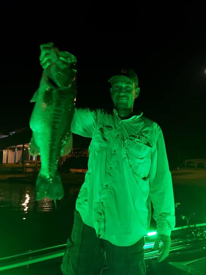 Green Blob Outdoors Pimp My Pontoon Boat Lighting LED Strips Kit Neon Green Under Deck Glow Professional Grade, IP68 Waterproof, Boat Lights for 22-32ft Toons (Green, 25ft)