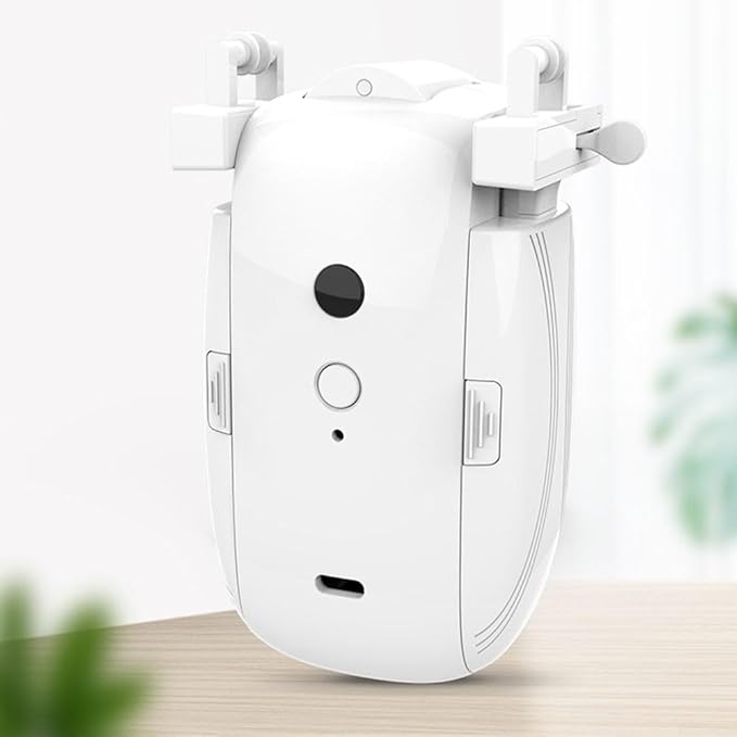 Automatic Smart Curtain Opener with Remote Control, Automatic Curtain Opener and Closer Smart Curtain Opener Electronic for Roman Rod/U/T Rails(2PC TU)