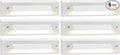 GKOLED 6-Pack Low Voltage 9-15V AC/DC LED Linear Step Lights, 2W Landscape Cutoff Stair Riser Light, Outdoor Waterproof Accent Lighting Fixtures, Die-cast Aluminum with White Powder Coated Finish