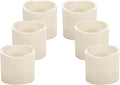 Waterproof Outdoor Battery Operated Flameless Candles with Auto Timer Flickering Plastic Resin Electric LED Pillar Lights for Lantern Patio Garden Wedding Party Decorations 3x3 Inches 6 Pack Ivory