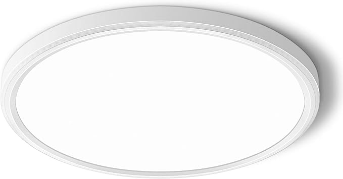 MODERN Super Thin 9inch 24W 2800lm Flush Mount LED Ceiling Light(NO Remote), 5000K Daylight, Undimmable Ceiling Light Surface Mount for Bedroom, Living Room, Dining Room (One Pack, White)……