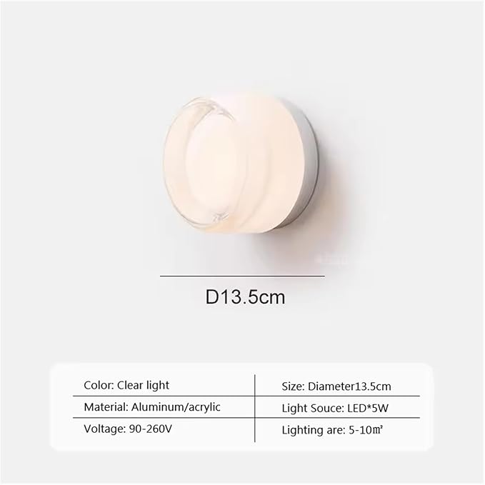 Modern LED Wall Lamp - Amber Jelly Design, Smokey Grey Sconce for Living Room, Corridor, Study, Dining Room - Stylish Home Decor Fixture