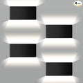 Modern Indoor Wall Sconce, 15W Dimmable 5CCT (3000K-6500K), Up and Down Lighting LED Wall Sconce, for Bedroom, Living Room, Hallway, Dresser (11 Inch - Matte Black 4 Piece)