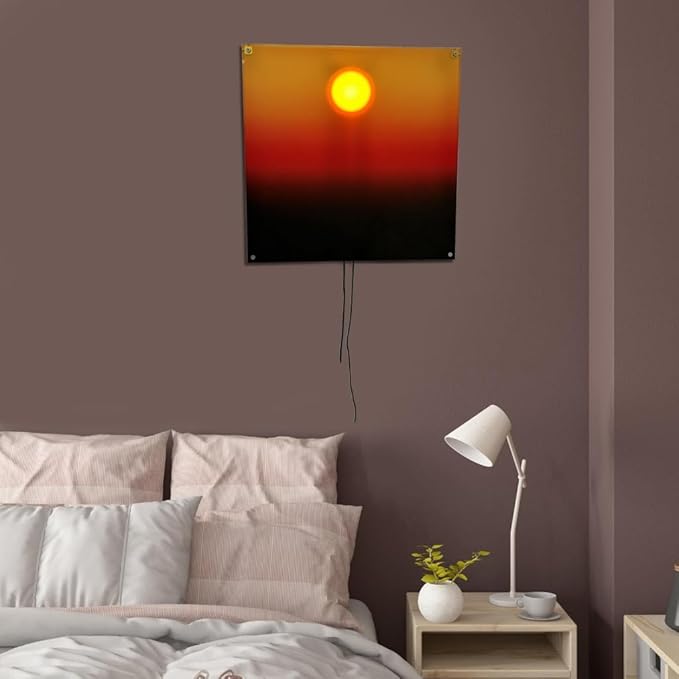 Mindfulness Wall Art Light Operated by Cord Adjusts Height for Relaxation Zones