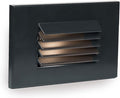 WAC Landscape Lighting, LED 12V Horizontal Louvered Indoor or Outdoor Step and Wall Light Amber 1800K Built-in LED in Black
