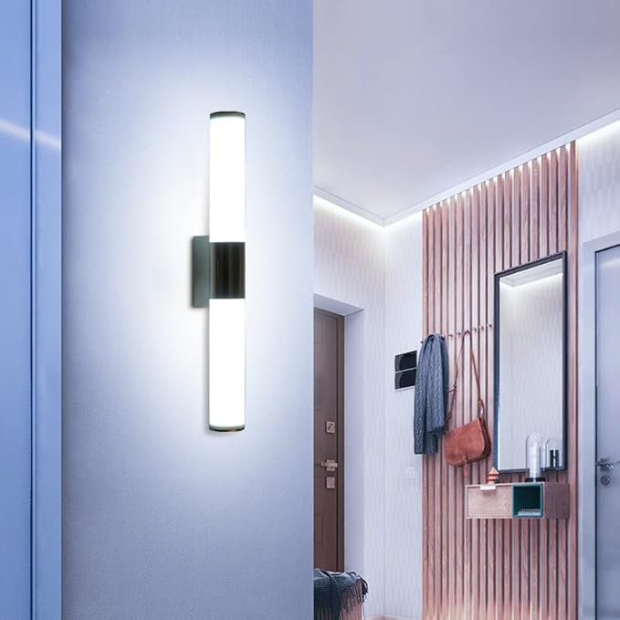Bathroom Vanity Light Fixture,LED Mirror Lights,Cupboard,Make Up Illumination,Wall Sconces Bar Lighting,IP65 Waterproof Stainless Steel Wall Lighting Over Mirror Decoration,Cool White,6000K