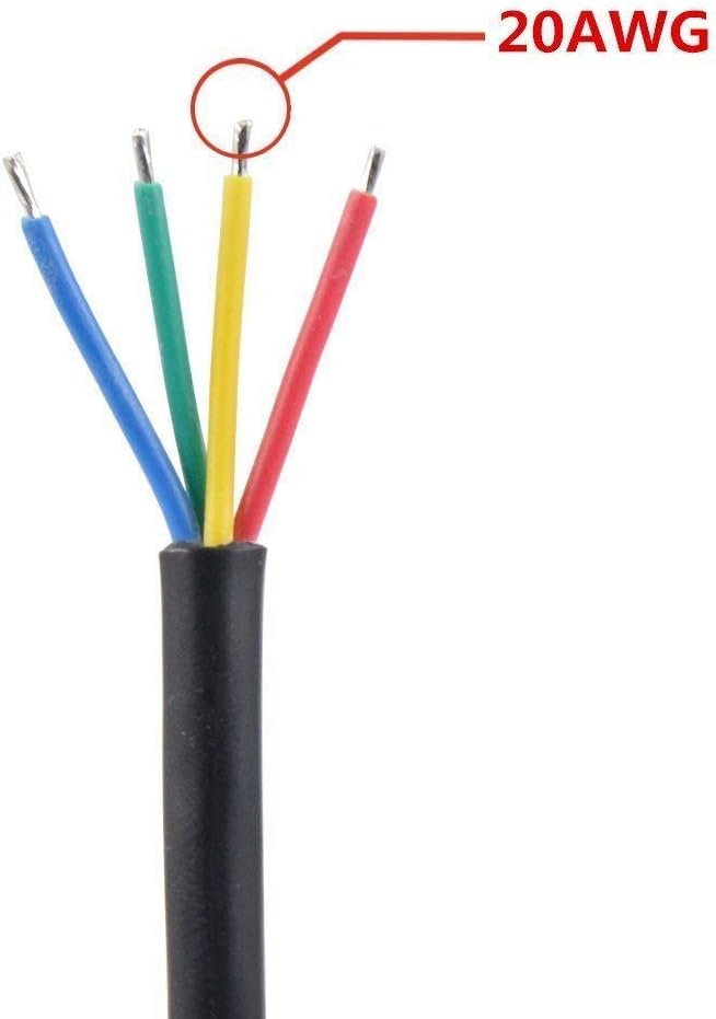 5Pairs 4pin Black Electrical Connector LED Connector for LED Lights 20cm Extension Cable 40cm/Pair 0.5mm² 22mm Nut