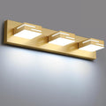 LED Modern Bathroom Vanity Light Fixtures, 3-Light 22-inch Dimmable Gold Vanity Lights for Bathroom Lighting Fixtures Over Mirror, with 350° Rotatable Heads (Cool White 6000K)