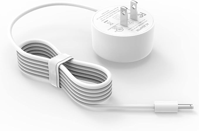 Superer Power Cord Fit for Google Nest Mini (2nd gen) Smart Voice Speaker, Fit for Nest WiFi AC2200 (2nd gen) Router Power Supply Adapter AC Charger