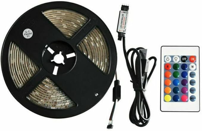 asky DC 5V LED Strip Light USB Mood Color Changing Lights TV Backlight RGB + Remote (4m)