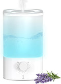 Top-Fill Cool Mist Bedroom Humidifier for Plants & Baby Nursery, 3.2L Large Capacity for up to 40H Runtime, Ultra Quiet <28dB, 3 IN 1, 5μm Fine Mist, BPA-Free for Living Room, Desk, Office
