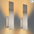 Indoor Wall Sconces, Modern Wall Lights, Up and Down Wall Mount Light, Dimmable Hardwired Wall Light for Bedroom, Living Room, Hallway, GU10 Bulbs Excluded, 2 Pack (Brushed Nickel)