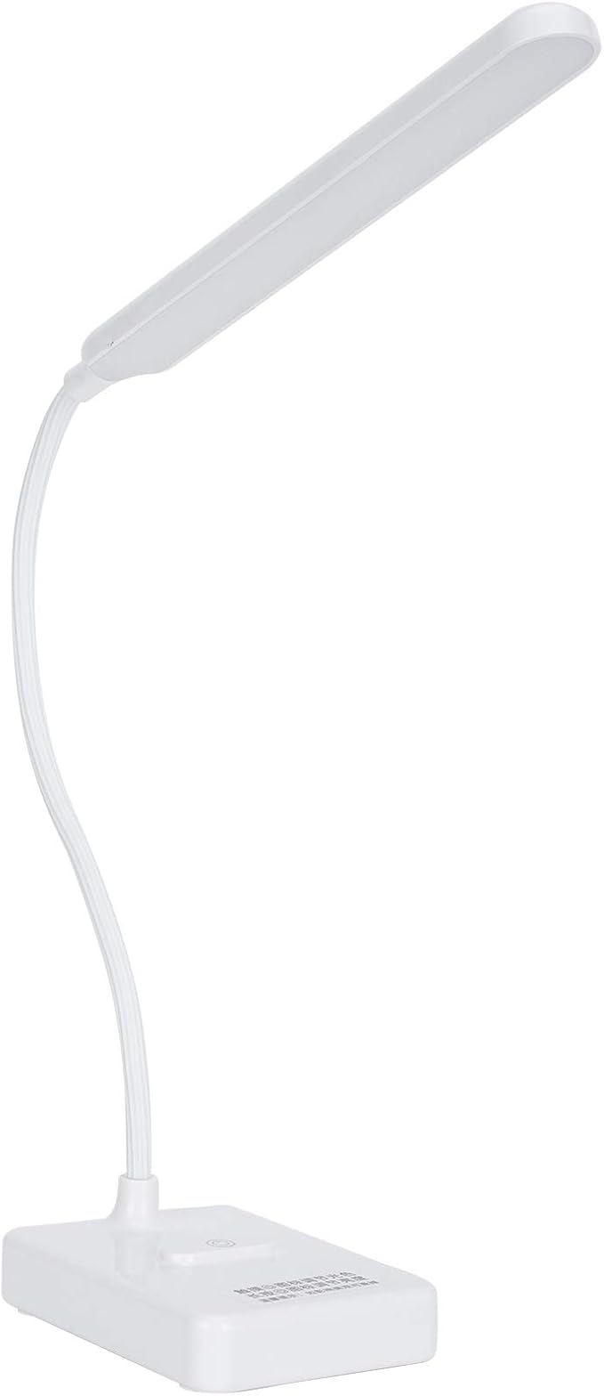 Jeanoko LED Eye Protection Desk Lamp Dimmable USB Charging for Reading Office Home White 22.4 X 4.6in Natural Light, White Light, Warm