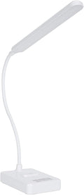 Jeanoko LED Eye Protection Desk Lamp Dimmable USB Charging for Reading Office Home White 22.4 X 4.6in Natural Light, White Light, Warm