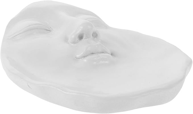 Cabilock Stylish Face Tray for Jewelry and Candle Storage Versatile Vanity Decor for Room Bathroom and Bedroom Minimalist Design for Modern Aesthetic