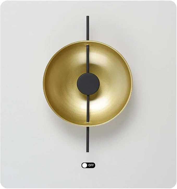 Modern Minimalist Living Room Background Round Creative Bedroom Bedside Designer Villa Hotel Led Lighting,Elegant (Gold)