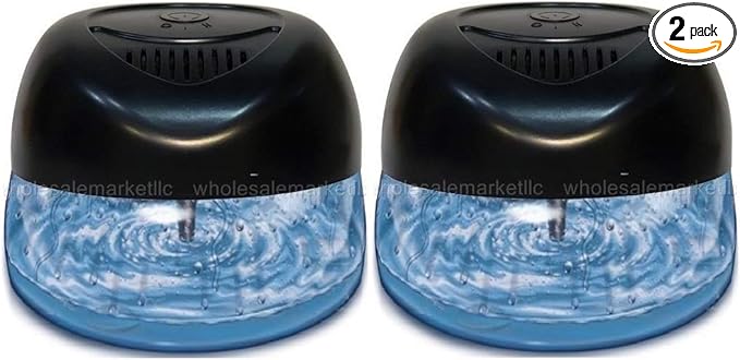 Bluonics Fresh Aire 2-Pack Water Air Washer, Air Revitalizer & Freshener with 4 Fragrance Bottles, 7-Color LED Night Light & White Noise Feature
