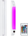 BIGMONAT LED Under Cabinet Light, Battery Operated RGB Colors Changing Led Bar Lights with Remote,Multicolor Under Counter Lights for Kitchen, Dimmable Light for Cabinet, Counter, Workbench