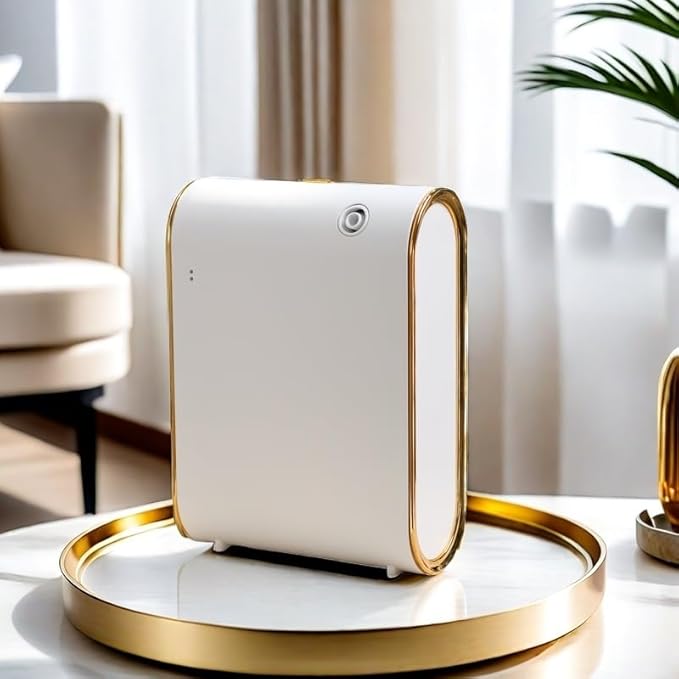 Scent Air Machine Waterless Essential Oil Diffuser - 1500 Sq Ft Coverage, Smart Cold Air Technology, Bluetooth Hotel Collection Diffuser for Home & Commercial Use (White)