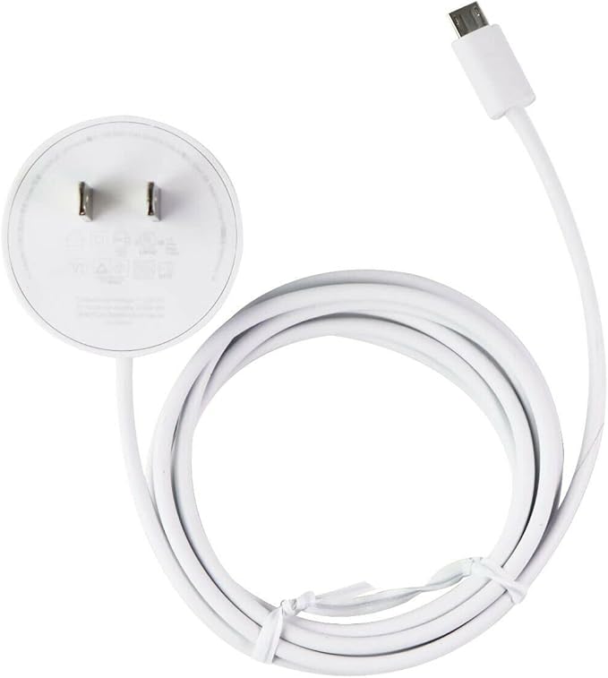 Google Home Mini Power Cord, Replacement Original Google AC Charger Adapter Power Supply G1009 Micro-USB - Bulk Packaging - White