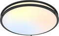 LED Flush Mount Ceiling Light Fixture, 18 Inch Dimmable 5CCT Selectable 2700K Warm White-6500K Super Bright Daylight White, 50W 6000LM Round Black Ceiling Lamps for Living Room Bedroom Kitchen, 1 Pack