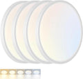 4 Pack LED Flush Mount Ceiling Light,7Inch 15W,3000K/3500K/4000K/5000K/6500K 5 Color Temperatures Ceiling Light Fixture for Kitchen Porch Hallway Bedroom Bathroom and Closet,White