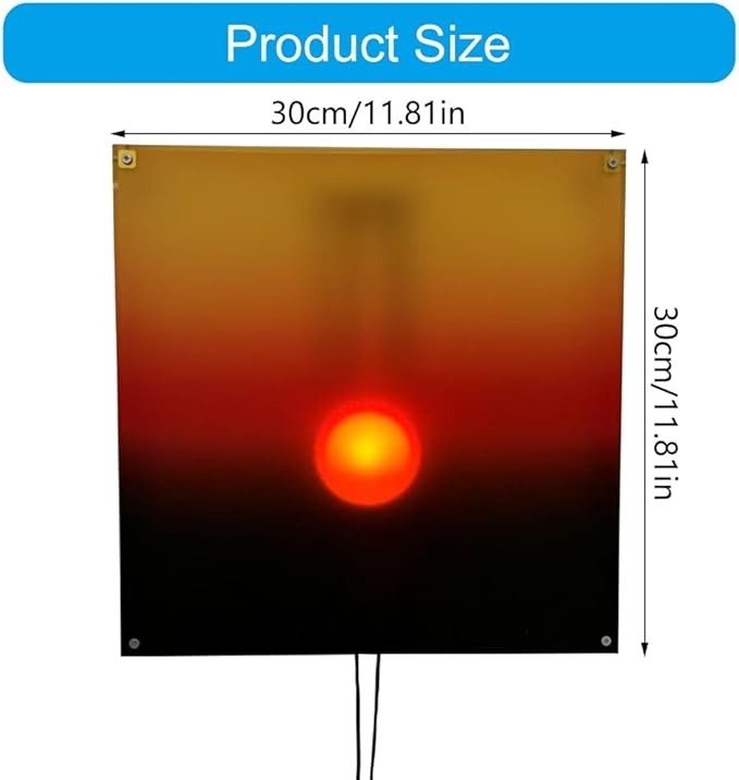 Mindfulness Wall Art Light Operated by Cord Adjusts Height for Relaxation Zones