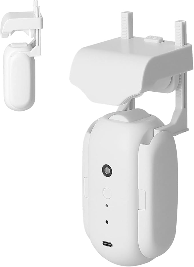 Automatic Curtain Opener and Closer, Light and Temperature Sensor Smart Curtain Motor with Tuya App Timer, Remote Control Curtain Rail Curtain Opener Robot