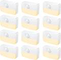 12 Pack Motion Sensor Night Light, Stick-On Motion Sensor Lights Indoor, Battery Powered Under Cabinet Kitchen Lights with Adhesive Pads, Auto/On/Off for Cupboard Wardrobe Stair Kitchen- Warm White