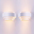 LightInTheBox Modern Wall Sconce Set of 2 Indoor Wall Light Fixture Half Moon Metal Wall Lamp White for Stair Hallway Home Theatre Bedroom (2PCS)