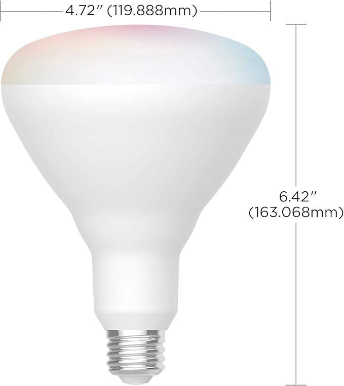 Satco S11284 Starfish WiFi-Control BR40 LED Color-Changing and Tunable White Smart Light Bulb, 12 Watts, 2700K-5000K (Pack of 2)