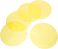 5pcs Light Dimming Film Ambient Lighting Gel 10cm Dimming Diffuser Film, Warm Color Filters Round Sheet for Led Ceiling Spotlight, Video, Yellow