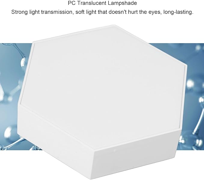 Jectse Hexagon Lights, Smart LED Wall Lights Touch Control Hexagon Light Panels with USB Cable, Hexagon LED Lights Gaming Lights for Home Decor (3 Colors)