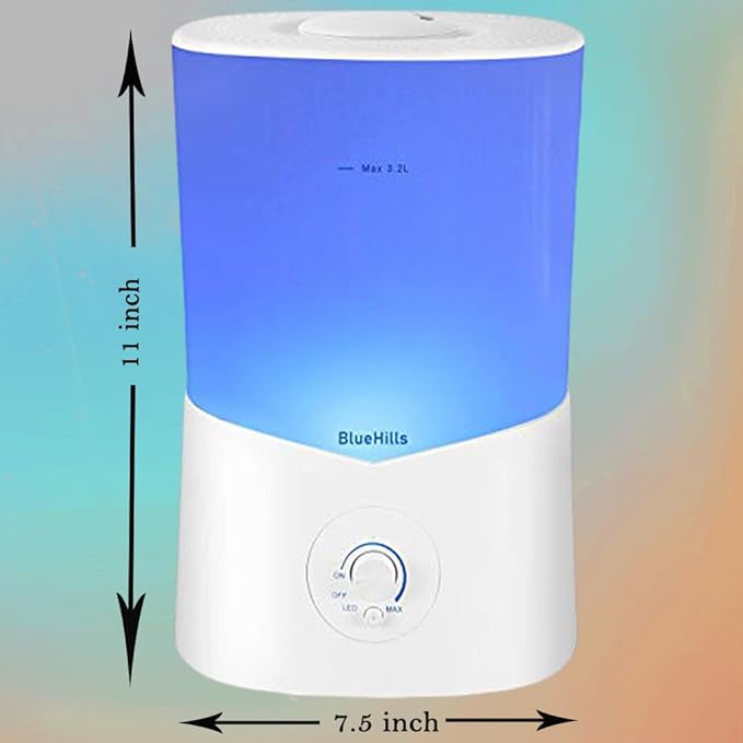 BlueHills Premium Set of Two Large 3000 ML and 2000 ML XL Essential Oil Diffusers Humidifier Combo for Large Room Home with Décor LED Lights Great Gift – Value Pack of White