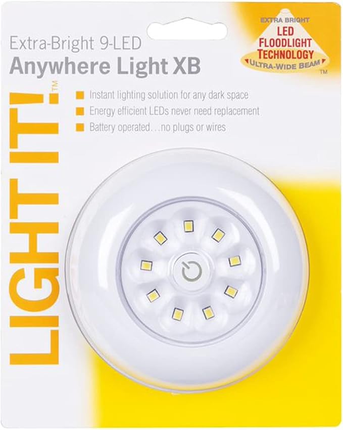 LIGHT IT! By Fulcrum, 30015-308 9-LED Anywhere Light XB, White, Single Pack