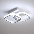 DELIPOP Small Ceiling Light, Square Modern LED Ceiling Light Fixture, 6500K Cool White Light Acrylic Hallway Light Fixture Ceiling Lamp for Hallway Kitchen Study Bedroom Living Room (White)
