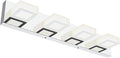 Ralbay Chrome Vanity Lights for Bathroom Adjustable Acrylic Chrome Modern LED Bathroom Vanity Lights Over Mirror (Natural White Light)