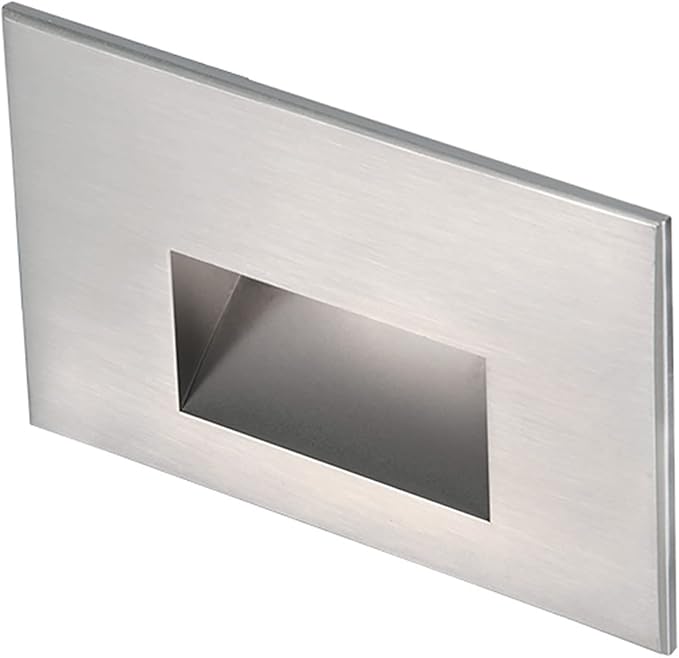 WAC Landscape Lighting, LED 12V Horizontal Indoor or Outdoor Step and Wall Light 3000K Warm Built-in LED in Stainless Steel