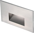 WAC Landscape Lighting, LED 12V Horizontal Indoor or Outdoor Step and Wall Light 3000K Warm Built-in LED in Stainless Steel