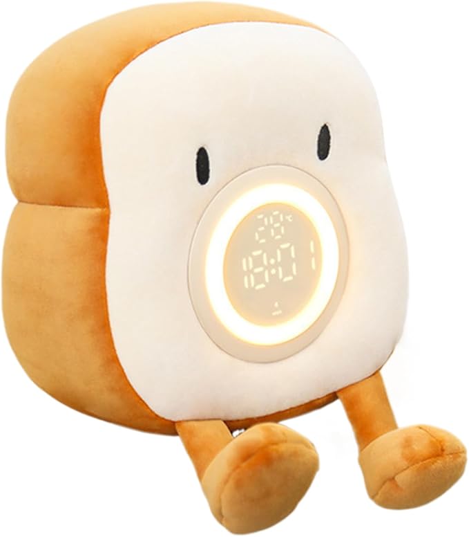 Toast Lamp,Bread LED Alarm Clocks | Multifunctional Dimmable Bedside Lamp, Home Decorations for Kids Teens Room Decor Desk Accessories