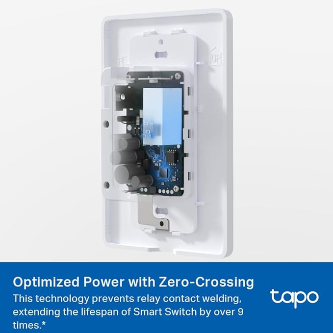 TP-Link Tapo Smart Switch, Single-Pole/3-Way/4-Way, Matter Compatible, Energy Monitoring, Neutral Wire Required, Works with Alexa, Siri, Google Home, SmartThings, UL Certified, 2.4GHZ Wi-Fi, Tapo S515