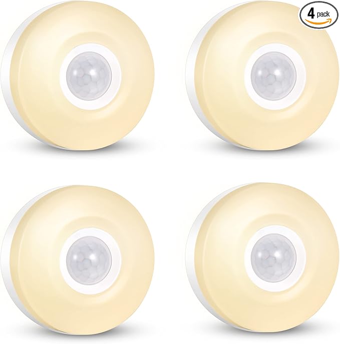 Night Light, Plug in LED Nightlight, 200Lumens Bright Plug-in Motion Sensor Light Indoor, Energy Efficient, Soft Warm Lighting for Home(Warm White 4Pack)