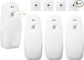 4PCS Automatic Air Freshener Spray Dispenser, Wall Mounted or Free Standing Battery Operated Sprayer for Bathroom Multiple Time Scent Mist Release Settings for Room Restroom Sprayer (White, L)